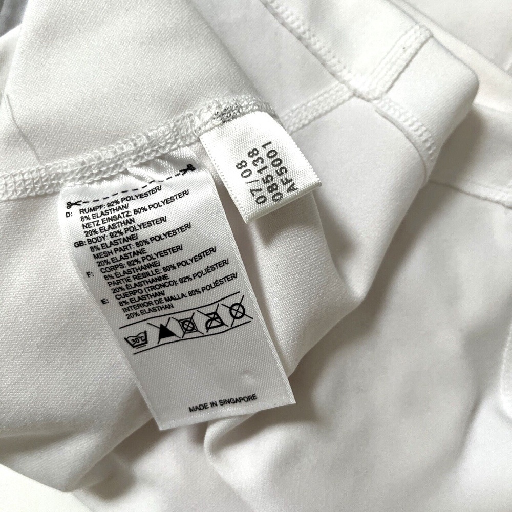 Adidas White Black Green Trim Tank Top M Mesh Racerback Athletic Gym Shirt - Picture 7 of 8